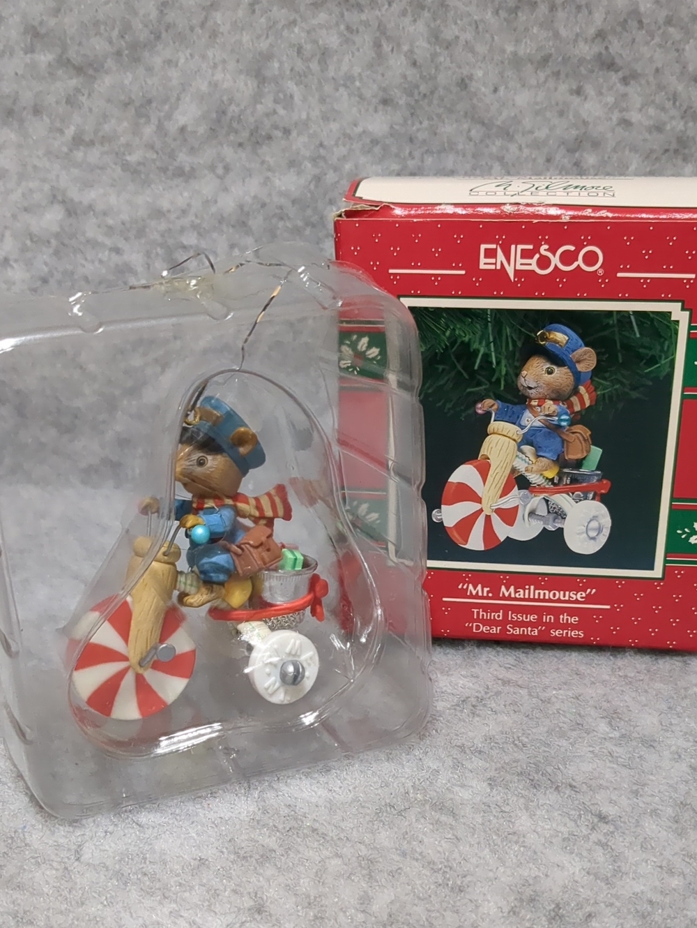 Lot of 5 Vintage Enesco Treasury Mouse Christmas Ornaments - Picture 4 of 13